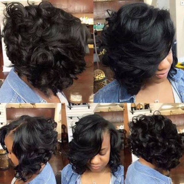 16 inches Brazilian hair Curls Black Weavon