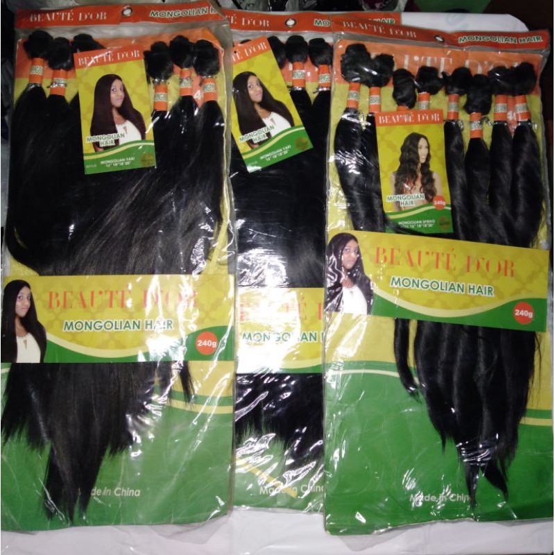 18" inches Weavon hair Weft Mongolian Straight hair  Extensions