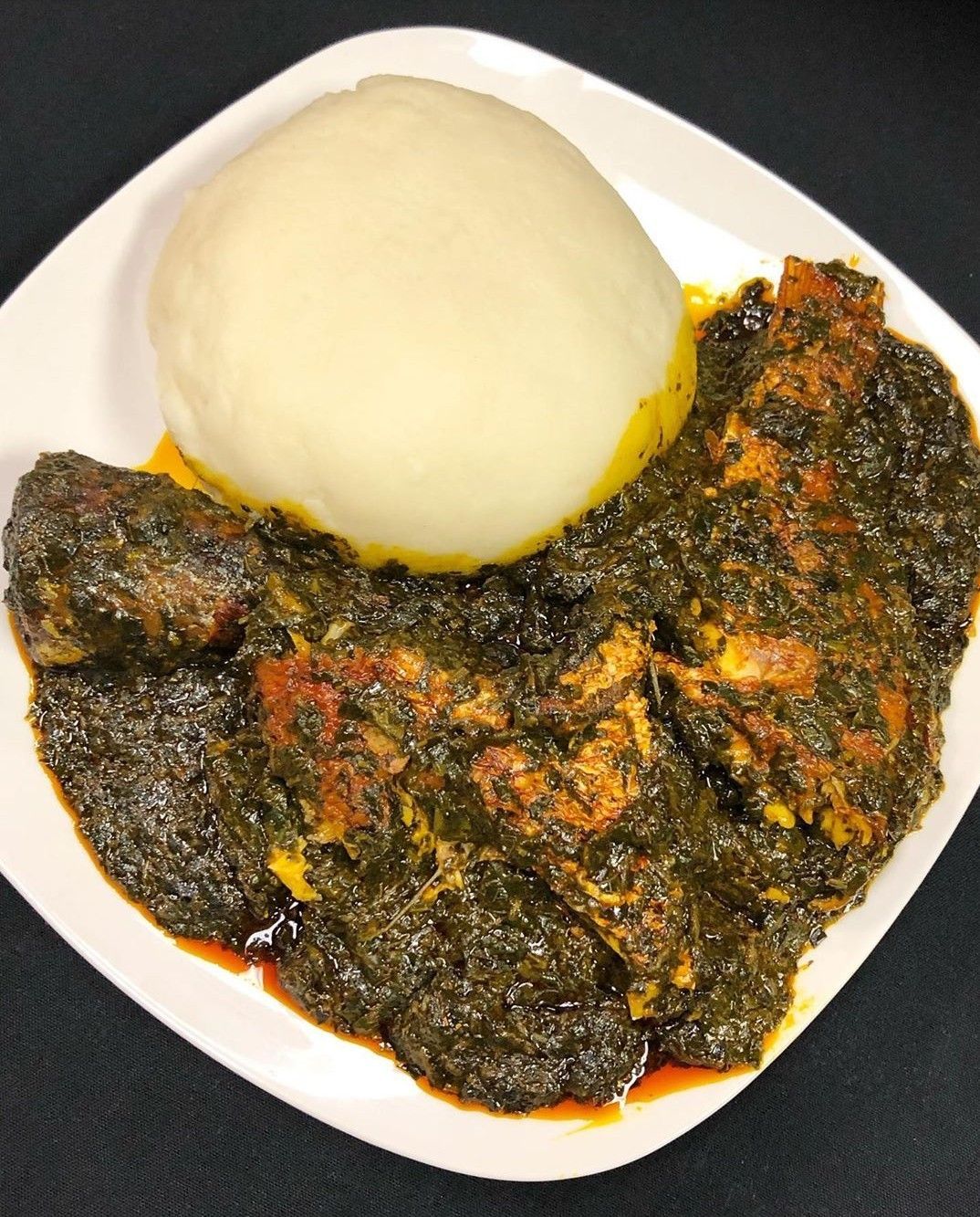 Afang Soup and Swallow