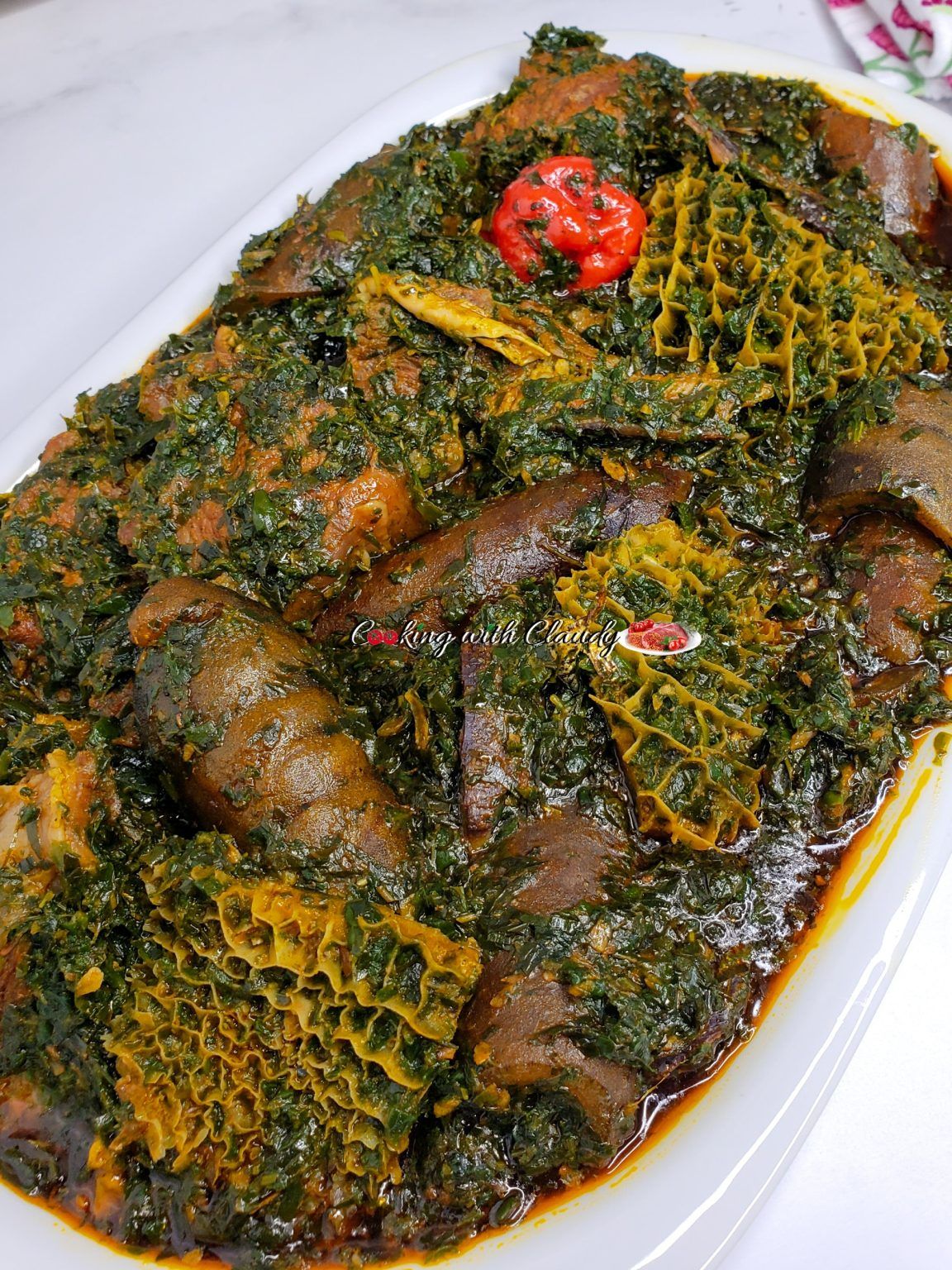 Afang Soup and Swallow