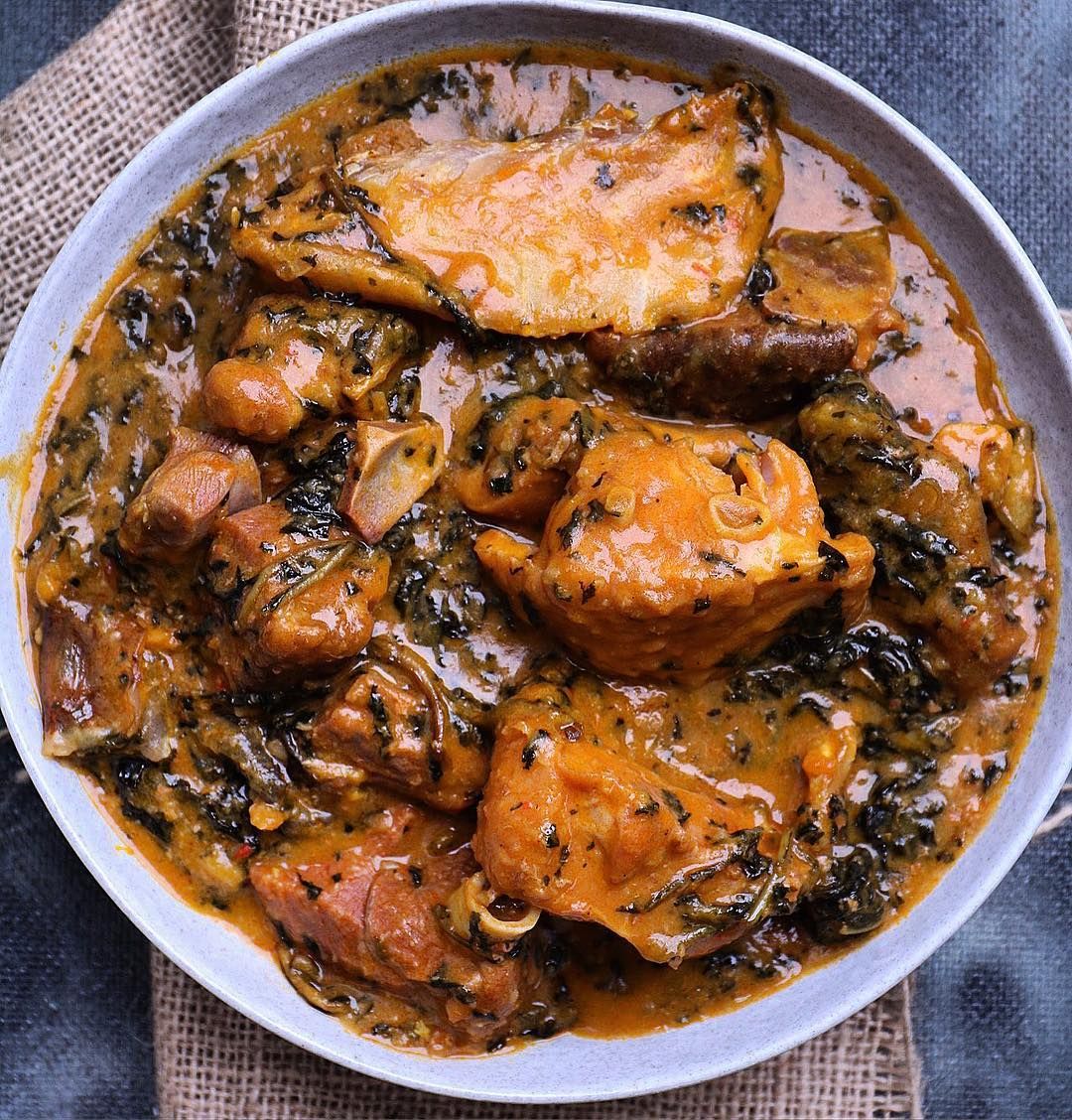Bitter leaf soup and Swallow