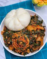 Vegetable soup and Swallow