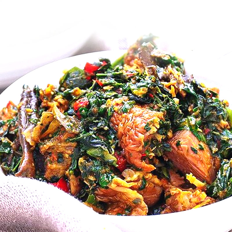 Vegetable soup and Swallow