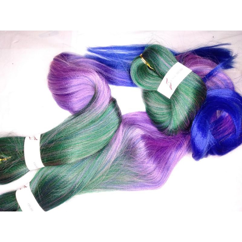 Ombré 82 inches Prestretched Kanekalon Hair Extension Attachment Wig