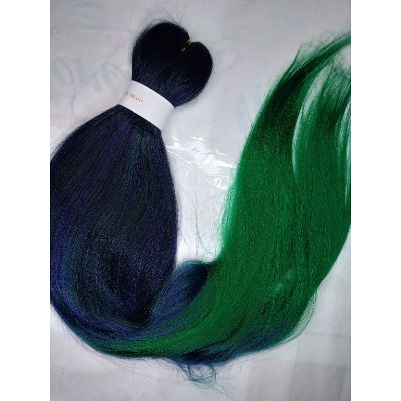 Ombré 82 inches Prestretched Kanekalon Hair Extension Attachment Wig
