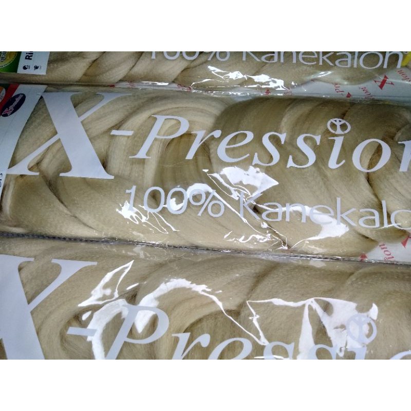 Original Xpression Rich Braid Attachment Hair Extension #613/Blonde/Milky White