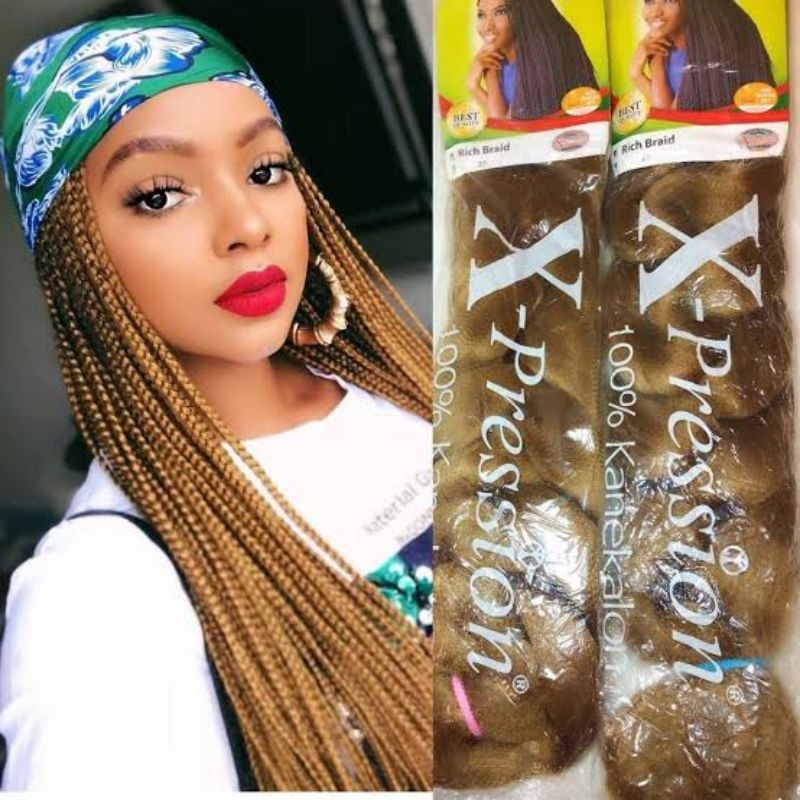 Original Xpression Rich Braid Attachment Hair Extension GOLD