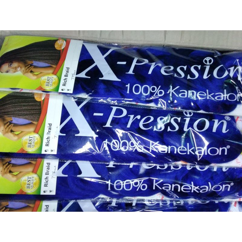 Original Xpression Rich Braid Attachment Hair Extension Royal blue