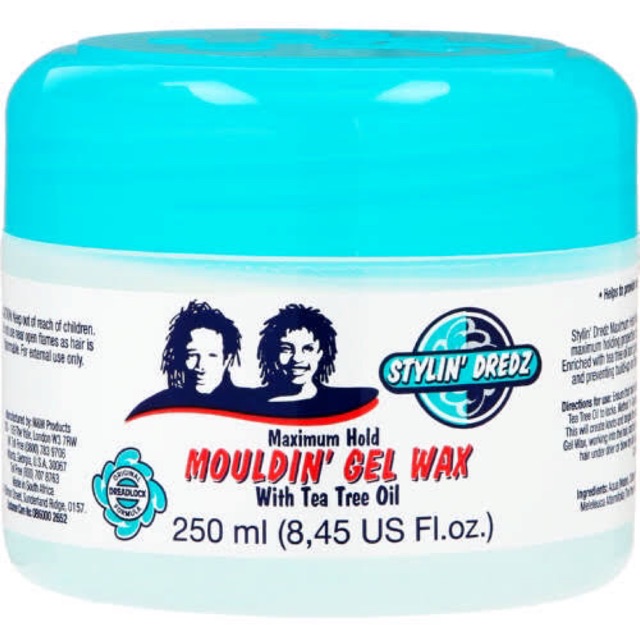 Stylin' Dredz Mouldin' Gel Wax - Loc n Twist Gel - Dreadlock Gel Wax with Tea Tree Oil - 250 ml